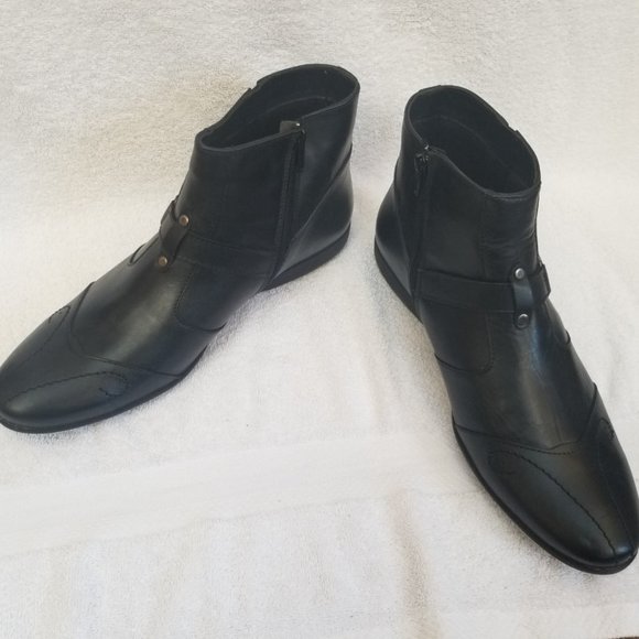 All leather mens black walking boots , new and unworn. - Picture 1 of 7